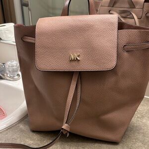 Michael Kors Heather Pink Leather Backpack